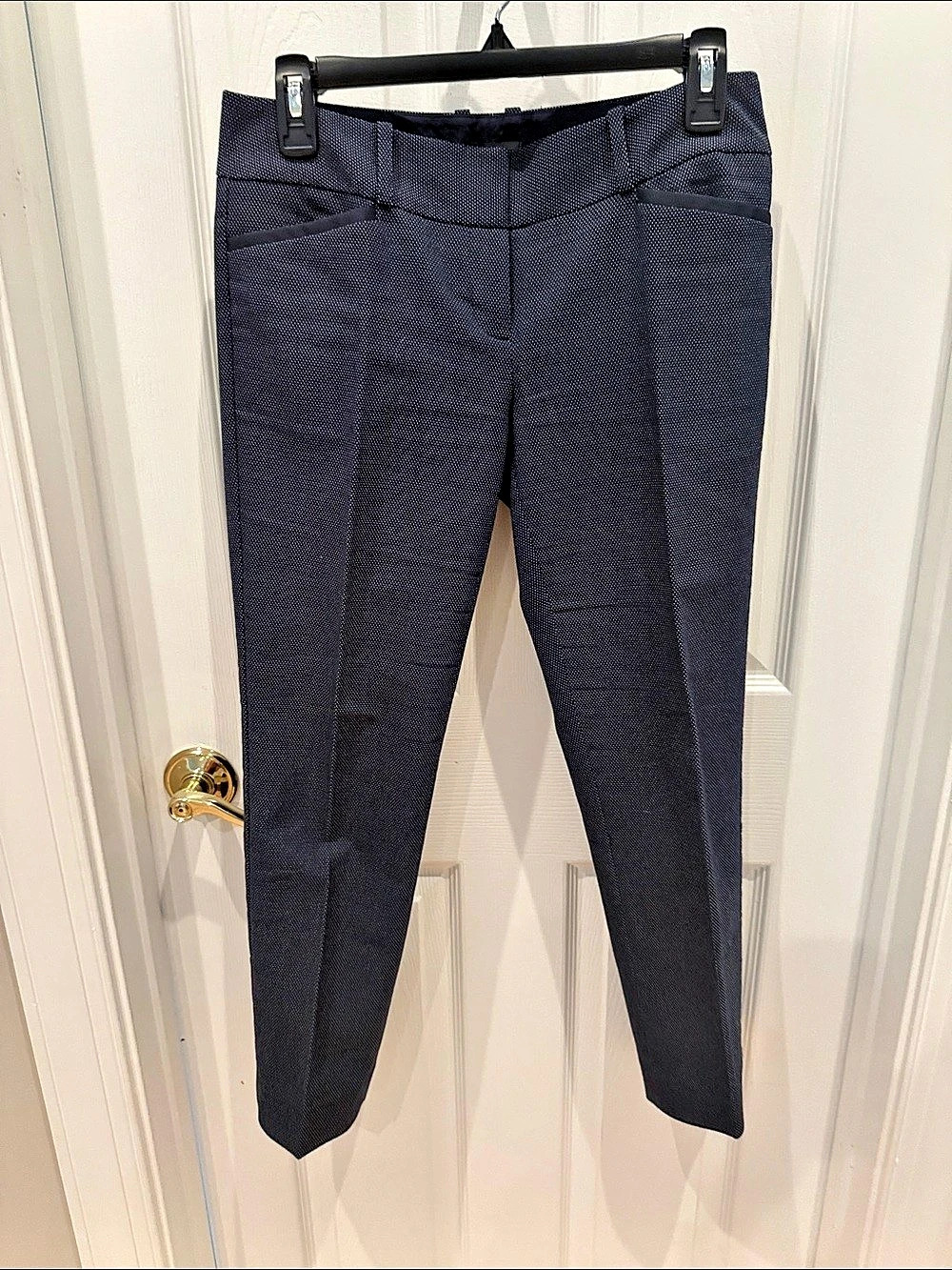 The Limited Textured Skinny Trousers in Blue Size 2 Like New